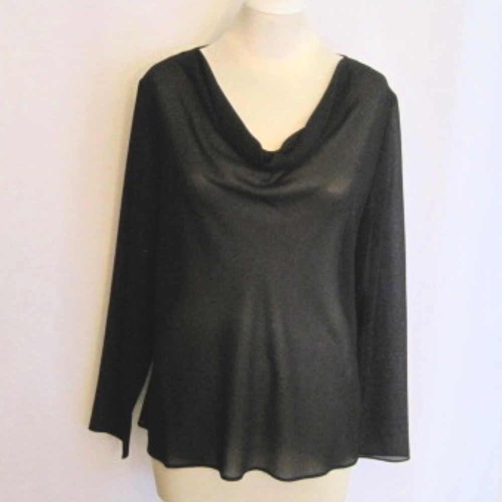 O Suzanne Sheer Black Top
